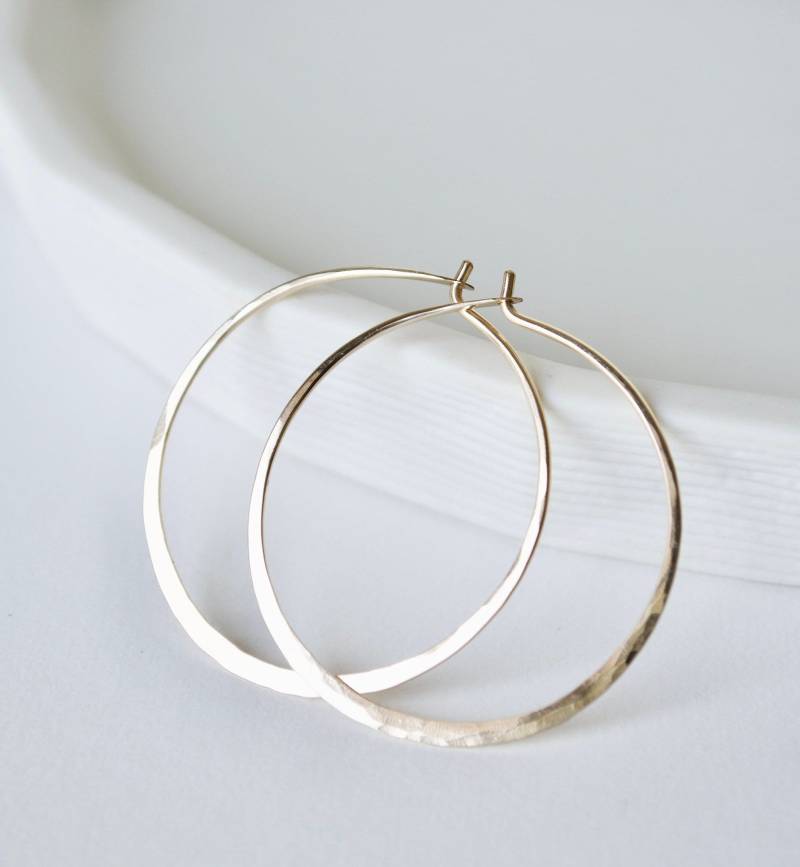 Gold Creolen Ohrringe Gold Creolen Ohrringe von fruitionjewelry