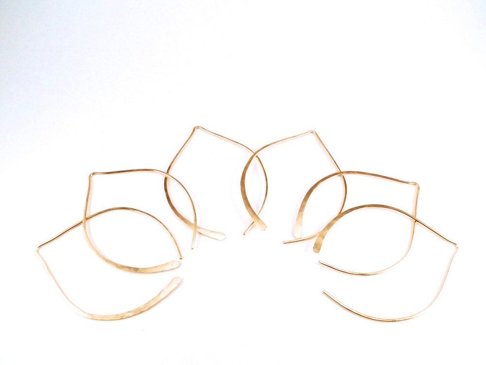 Querlenker Ohrringe - Große Gold Gefüllt Querlenker Ohrringe - Große Gold Gefüllt von fruitionjewelry