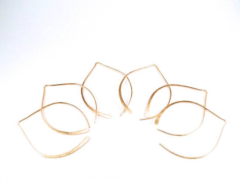 Querlenker Ohrringe - Große Gold Gefüllt Querlenker Ohrringe - Große Gold Gefüllt von fruitionjewelry
