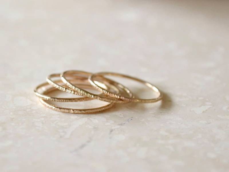 Rosegold Stapelringe - Set Von 5 Rosegold Stapelringe - Set Von 5 von fruitionjewelry