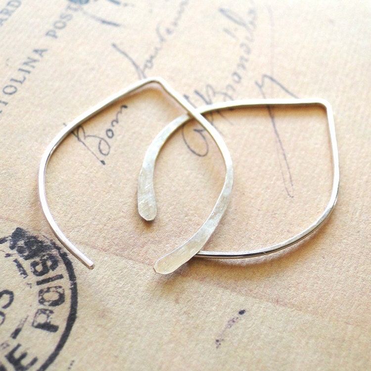 Wishbone Ohrringe - Kleine Sterling Silber Wishbone Ohrringe - Kleine Sterling Silber von fruitionjewelry