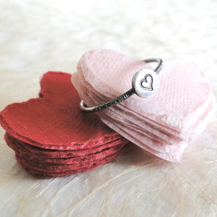 sterling Silber-Herz-Ring sterling Silber-Herz-Ring von fruitionjewelry