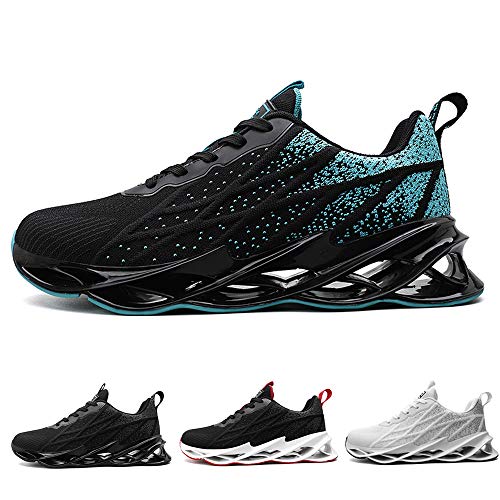 Herren Mode Laufschuhe Sportschuhe Straßenlaufschuhe Sneaker Joggingschuhe Lässige Fitness Stoßdämpfung Turnschuhe Black Blue 43 von frysen