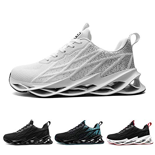 Herren Mode Laufschuhe Sportschuhe Straßenlaufschuhe Sneaker Joggingschuhe Lässige Fitness Stoßdämpfung Turnschuhe White 43 von frysen