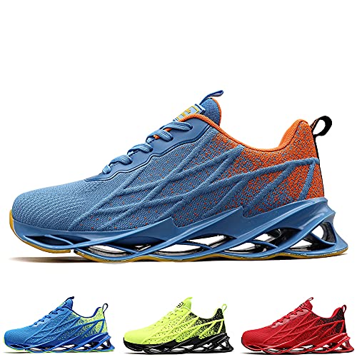 Sneaker Herren Damen Laufschuhe Straßenlaufschuhe Outdoor Atmungsaktive Fitness Turnschuhe BlueOrange 42 EU von frysen