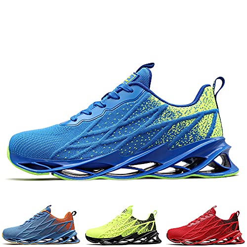 Sneaker Herren Damen Laufschuhe Straßenlaufschuhe Outdoor Atmungsaktive Fitness Turnschuhe Bluegreen 43 EU von frysen