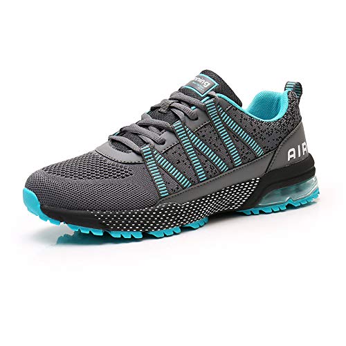 frysen Laufschuhe Herren Damen Atmungsaktiv Leichtgewicht Luftpolster Sportschuhe Turnschuhe Straßenlaufschuhe Sneaker Joggingschuhe Walkingschuhe Sport Fitness Schuhe Blau Blue 34 von frysen