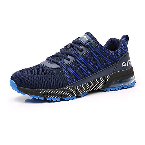 frysen Laufschuhe Herren Damen Atmungsaktiv Leichtgewicht Luftpolster Sportschuhe Turnschuhe Straßenlaufschuhe Sneaker Joggingschuhe Walkingschuhe Sport Fitness Schuhe Dark Blau Blue 37 von frysen