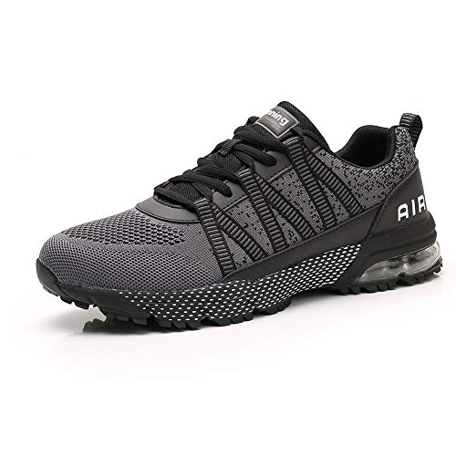 frysen Laufschuhe Herren Damen Atmungsaktiv Leichtgewicht Luftpolster Sportschuhe Turnschuhe Straßenlaufschuhe Sneaker Joggingschuhe Walkingschuhe Sport Fitness Schuhe Grau Gray 35 von frysen