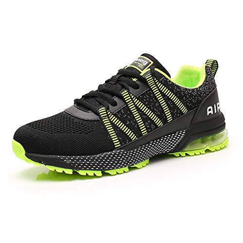 frysen Laufschuhe Herren Damen Atmungsaktiv Leichtgewicht Luftpolster Sportschuhe Turnschuhe Straßenlaufschuhe Sneaker Joggingschuhe Walkingschuhe Sport Fitness Schuhe Green Grün 35 von frysen