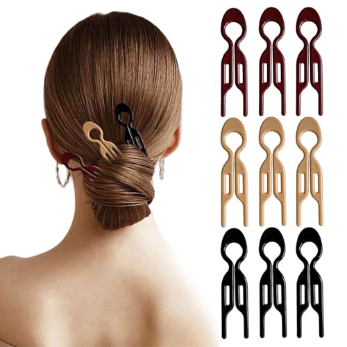 9 Stück Haarnadel,French Hair Pin,Hairpin,Haarnadeln,French Twist Hair Pin,U Shaped Haar Clip for Styling,Haare Clips,Haarklammer,Haarklammern für Mädchen und Frauen,Haarnadeln mit magischem Griff 9 Stück Haarnadel,French Hair Pin,Hairpin,Haarnadeln,French Twist Hair Pin,U Shaped Haar Clip for Styling,Haare Clips,Haarklammer,Haarklammern für Mädchen und Frauen,Haarnadeln mit magischem Griff von fshxj