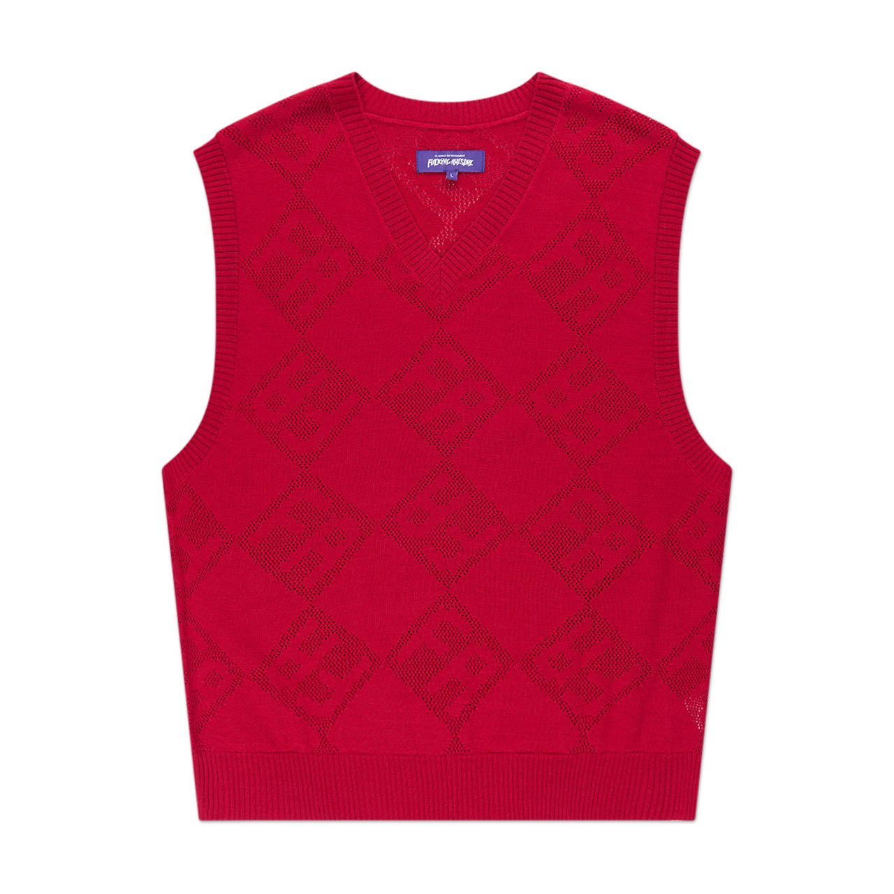 fucking awesome letter square vest (red) von fucking awesome