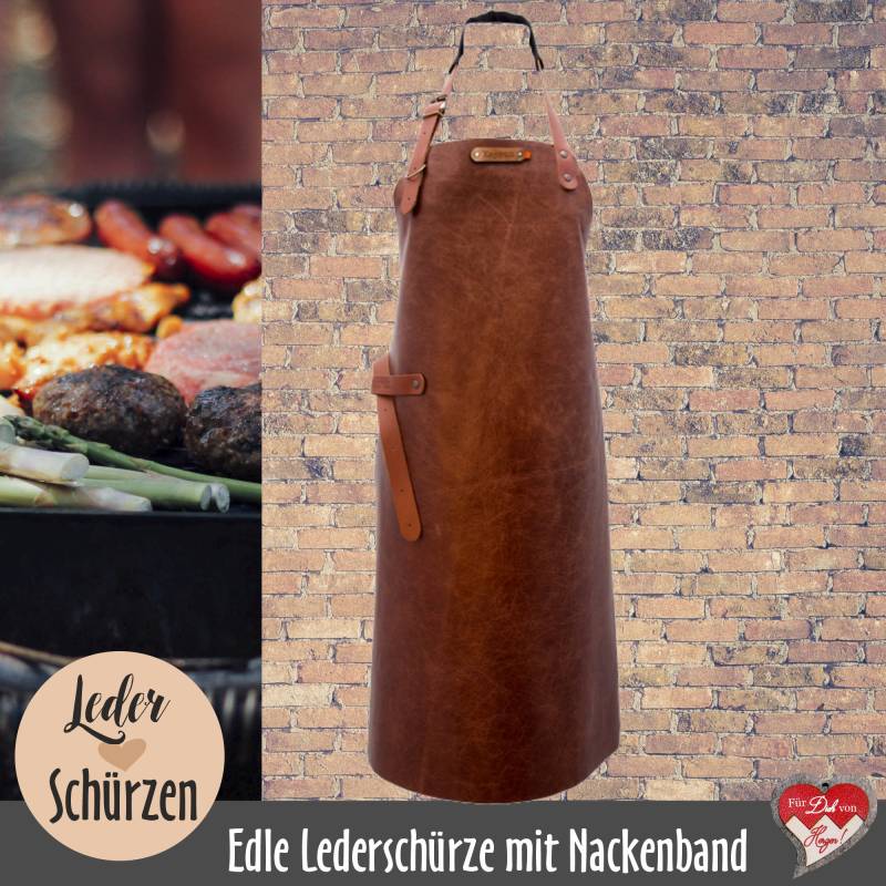 Handgefertigte Luxus Lederschürze von fuerdichvonherzen