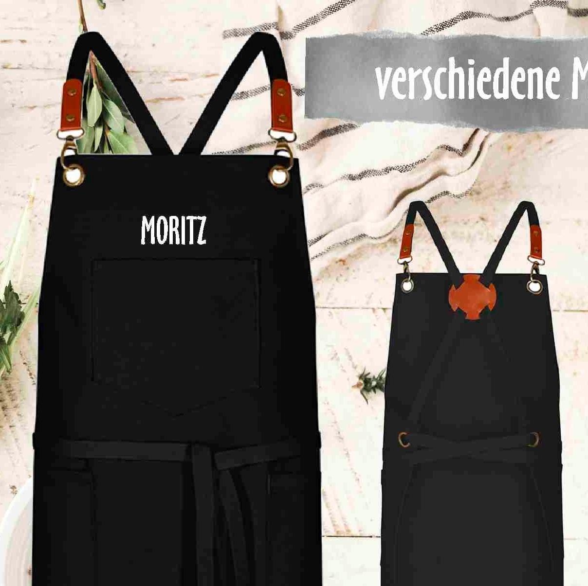 Personalisierte Vintage Küchenschürze | Cross Back Latzschürze von fuerdichvonherzen