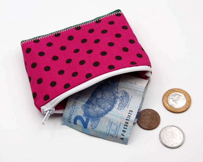 Melone Pink Grün Fruchtiges Mini-Portemonnaie Geldbeutel von fuersherz