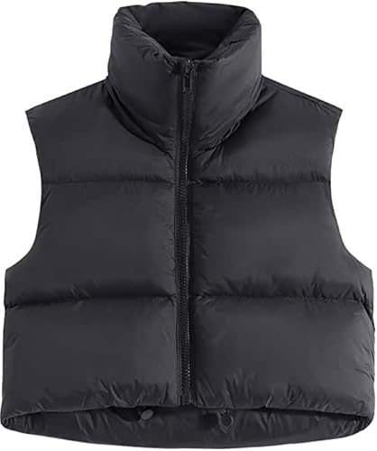 fuinloth Damen Warm Weste Schwarz S von fuinloth