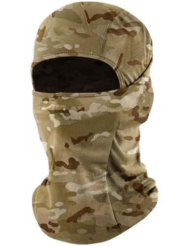 fuinloth Sturmhaube, Skimaske Balaclava, Motorrad Fahrrad gesichtshaube für Herren/Damen Sand-Tarnung von fuinloth