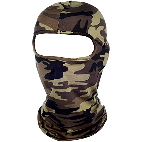 fuinloth Sturmhauben, Gesichtshaube, Skimaske, Hals Gaiter, UV-Schutz, Motorrad- und Fahrrad-Gesichtsmaske, Balaclavas für Herren/Damen Camouflage von fuinloth