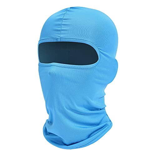 fuinloth Sturmhauben, Gesichtshaube, Skimaske, Hals Gaiter, UV-Schutz, Motorrad- und Fahrrad-Gesichtsmaske, Balaclavas für Herren/Damen Hellblau von fuinloth