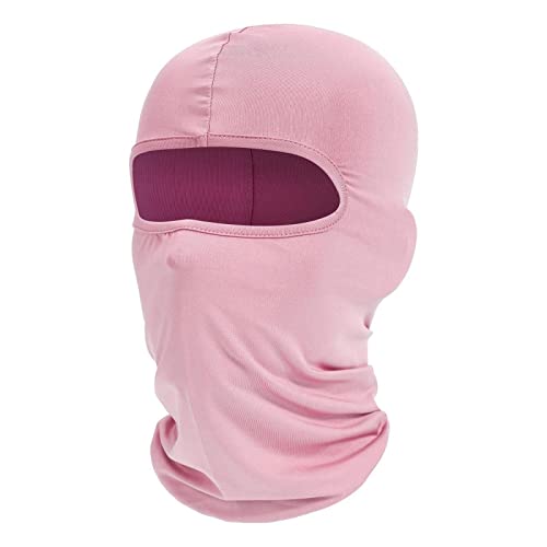 fuinloth Sturmhauben, Gesichtshaube, Skimaske, Hals Gaiter, UV-Schutz, Motorrad- und Fahrrad-Gesichtsmaske, Balaclavas für Herren/Damen Hellrosa von fuinloth