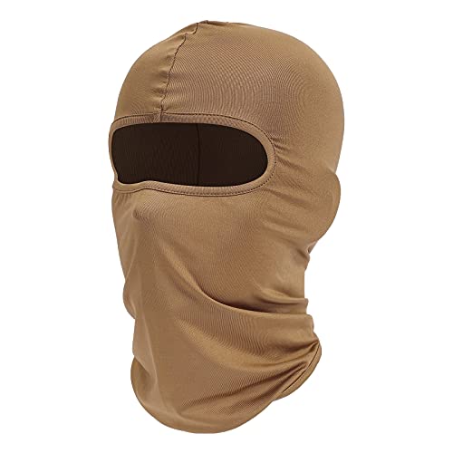 fuinloth Sturmhauben, Gesichtshaube, Skimaske, Hals Gaiter, UV-Schutz, Motorrad- und Fahrrad-Gesichtsmaske, Balaclavas für Herren/Damen Sand von fuinloth