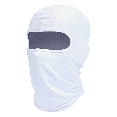 fuinloth Sturmhauben, Gesichtshaube, Skimaske, Hals Gaiter, UV-Schutz, Motorrad- und Fahrrad-Gesichtsmaske, Balaclavas für Herren/Damen Weiß von fuinloth