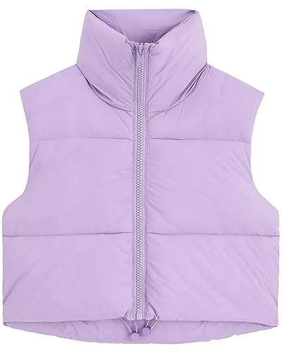 fuinloth Weste Damen Kurz Puffer Violett M von fuinloth