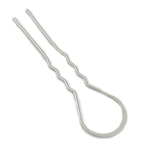 fujiyuan U-Fat-Plug-Haarspangen, 105 mm, Haarnadel, Haarschleife, Zubehör für Mädchen und Damen, Nickelfarben, 10 Stück fujiyuan U-Fat-Plug-Haarspangen, 105 mm, Haarnadel, Haarschleife, Zubehör für Mädchen und Damen, Nickelfarben, 10 Stück von fujiyuan