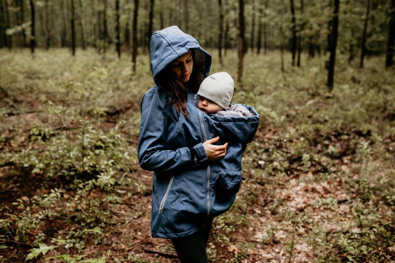 Fun2Bemum Enigma 3In1 Tragejacke Softshell Babytragejacke Indigo Melange von fun2BEmum