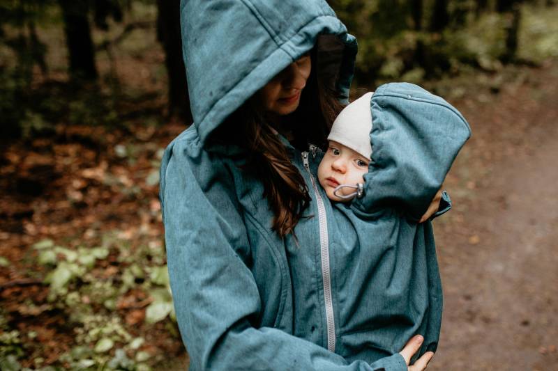 Fun2Bemum Enigma 3In1 Tragejacke Softshell Babytragejacke Petrol Melange von fun2BEmum