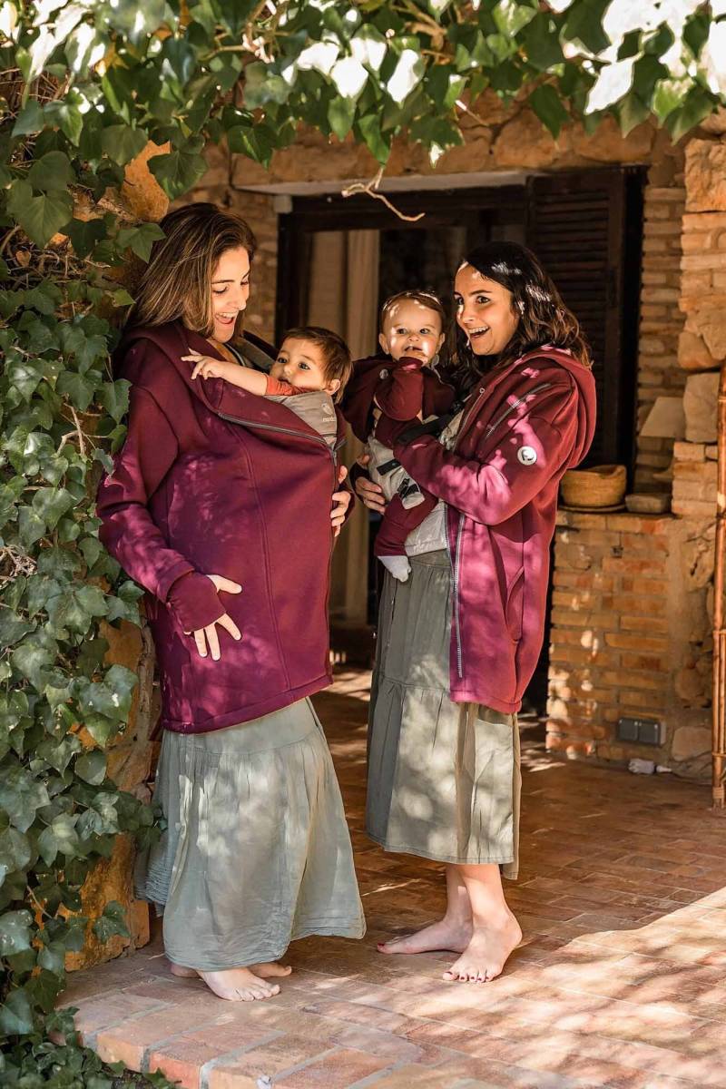 Fun2Bemum Kaya 3In1 Tragematel Tragejacke Umstandsmantel Vorne.hinten Cherry von fun2BEmum