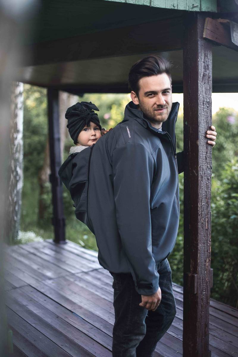 Fun2Bemum Men 3 in 1 Papa Babytragejacke Tragejacke Graphit von fun2BEmum