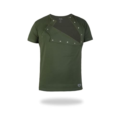 Känguru T-Shirt Baby für Herren Haut-zu-Haut Kontakt Kleidung (Khaki, M) von fun2bemum