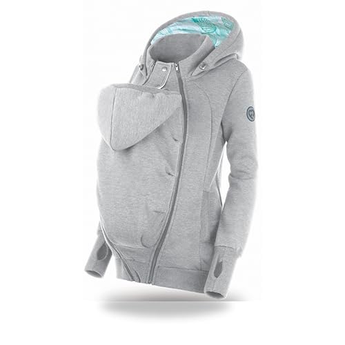 fun2bemum Tragejacke Tragepullover für Mama & Baby Pola BLATTER (XL) von fun2bemum