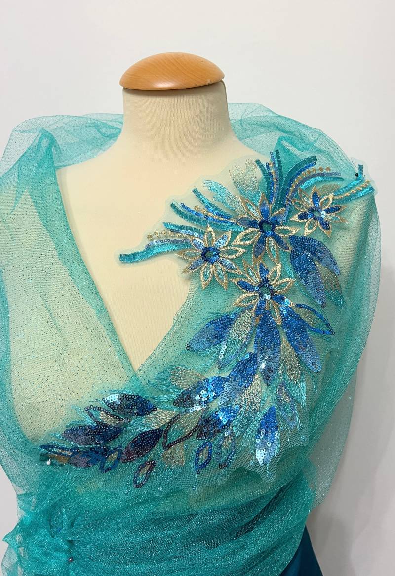 Floral Spitze 3D Spitzenapplikation Pailletten Patch Blume Brautkleid Hochzeitskleid Abendkleid Floral Spitze 3D Spitzenapplikation Pailletten Patch Blume Brautkleid Hochzeitskleid Abendkleid von fundtruhe