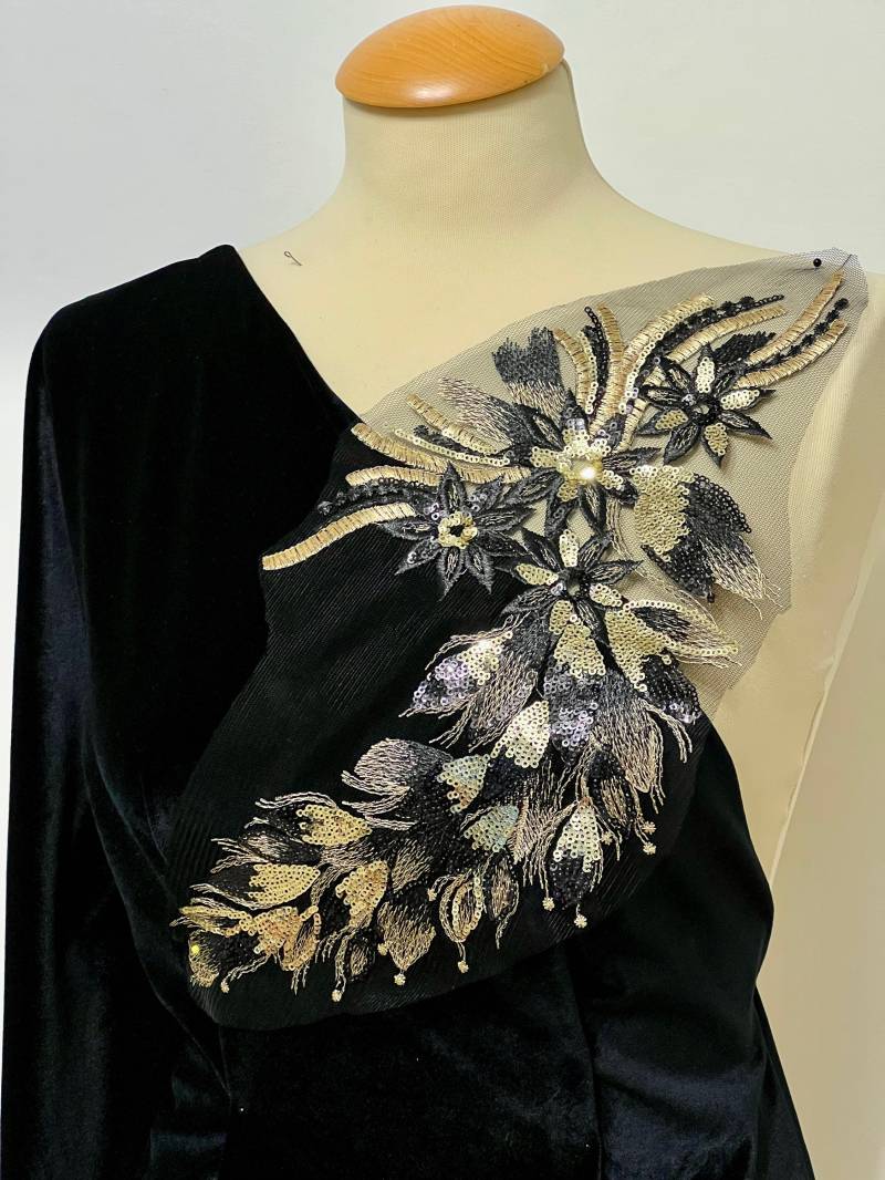 Floral Spitze 3D Spitzenapplikation Pailletten Patch Blume Brautkleid Hochzeitskleid Abendkleid Floral Spitze 3D Spitzenapplikation Pailletten Patch Blume Brautkleid Hochzeitskleid Abendkleid von fundtruhe