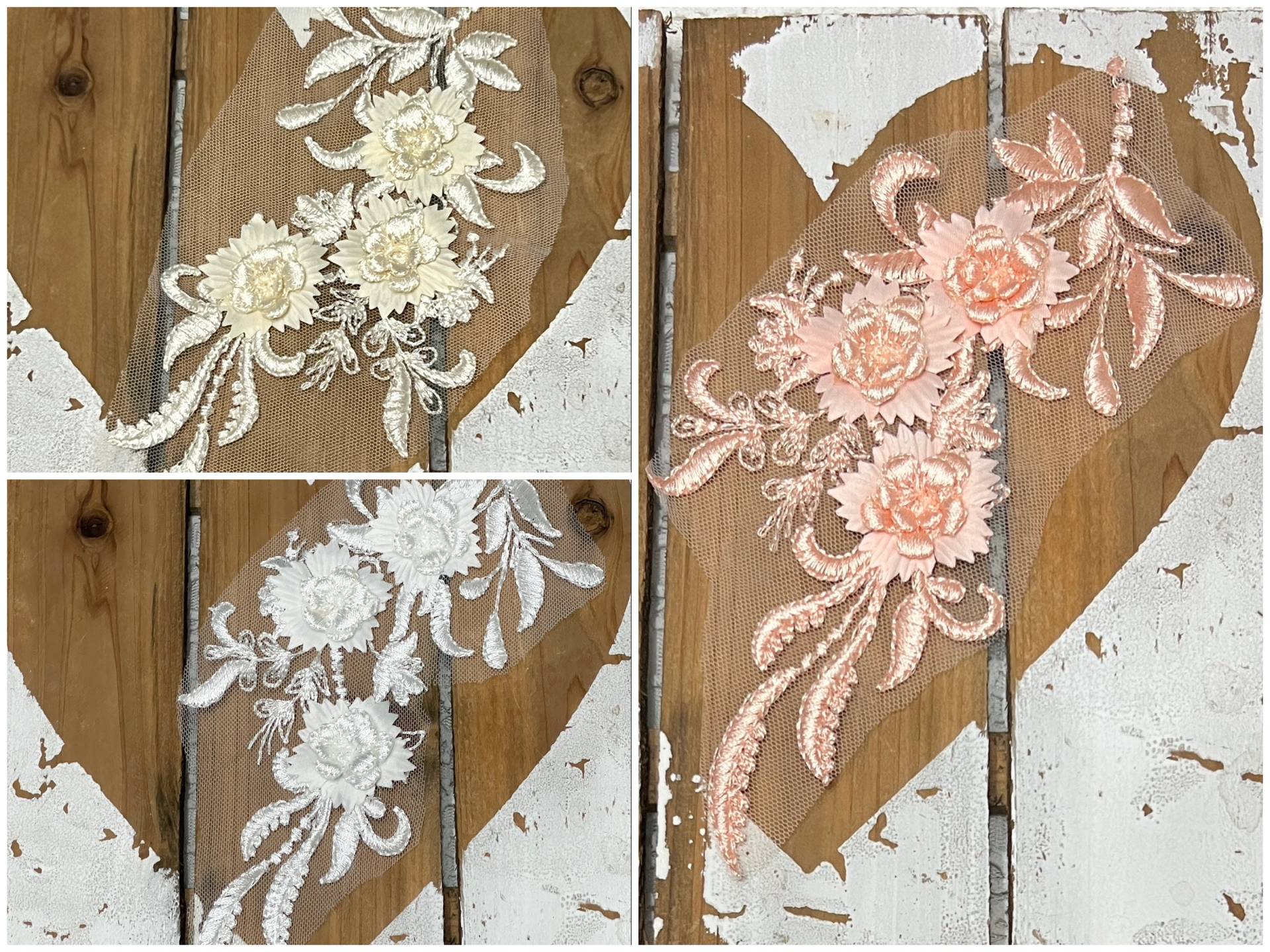 Spitzenapplikation Spitze Applikation Lace Blumen 3D von fundtruhe