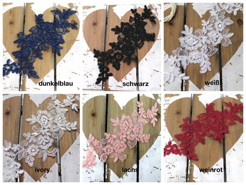 Spitzenapplikation Spitze Hochzeitskleid Floral Blume Applikation von fundtruhe