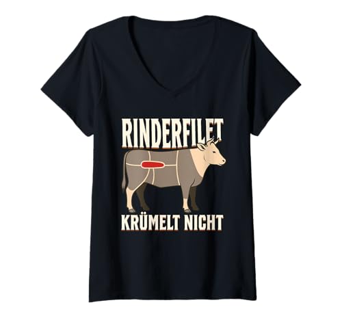 Damen rinderfilet krümelt Nicht T-Shirt mit V-Ausschnitt Damen rinderfilet krümelt Nicht T-Shirt mit V-Ausschnitt von fungermanhclubs deutschlustigellchoangquotes
