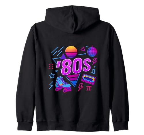 80er Jahre Retro Motto Party 80s Musik Herren Damen kostüm Kapuzenjacke von funghhjh4ggiu