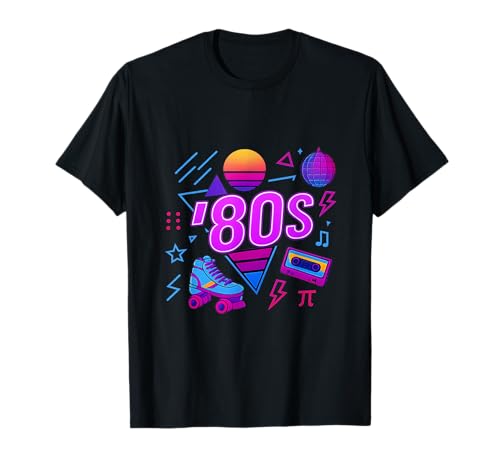 80er Jahre Retro Motto Party 80s Musik Herren Damen kostüm T-Shirt von funghhjh4ggiu