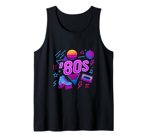 80er Jahre Retro Motto Party 80s Musik Herren Damen kostüm Tank Top von funghhjh4ggiu
