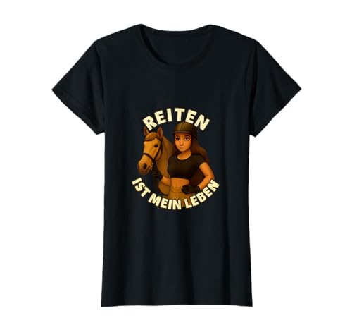 Reiten ist Mein Leben ich Liebe Pferde mädchen Reitsport T-Shirt von funghhjh4ggiu