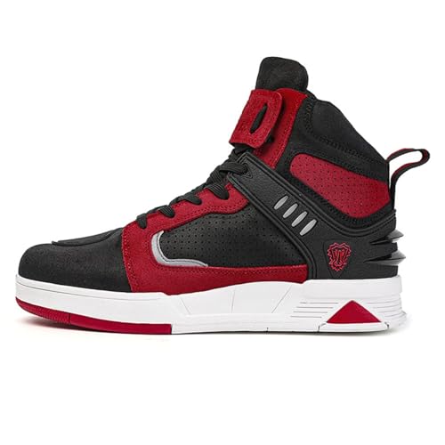 funifuni Motorradstiefel aus Leder für Damen und Herren – Straßenreitschuhe, rutschfeste Schuhe mit seitlichem Reißverschluss, Outdoor-Trekking-Wanderschuhe, Arbeitsschuhe von funifuni