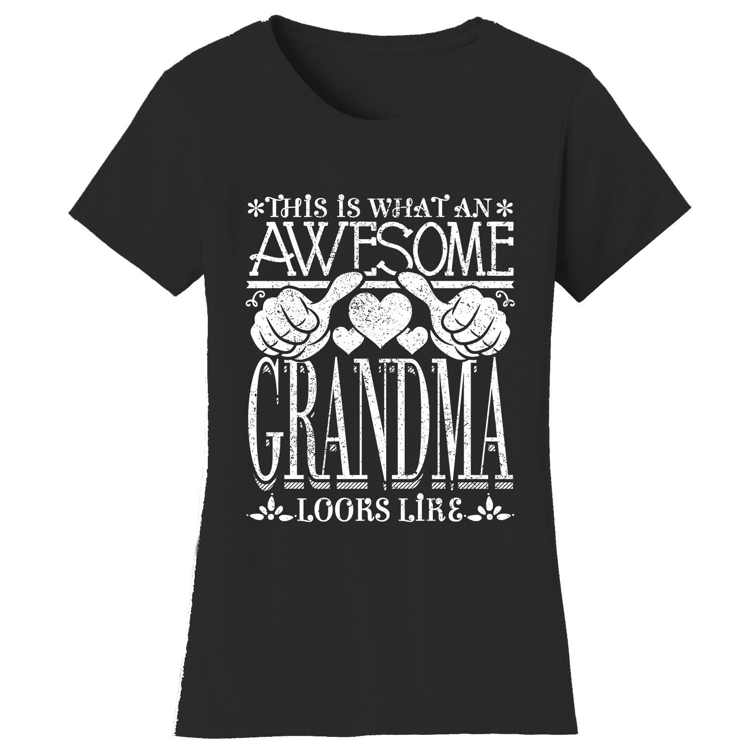 Dies Ist, Was Für Eine Wunderbare Oma Aussieht T-Shirt Mit Rundhalsausschnitt Kostenloser Versand von funkyteesboutique