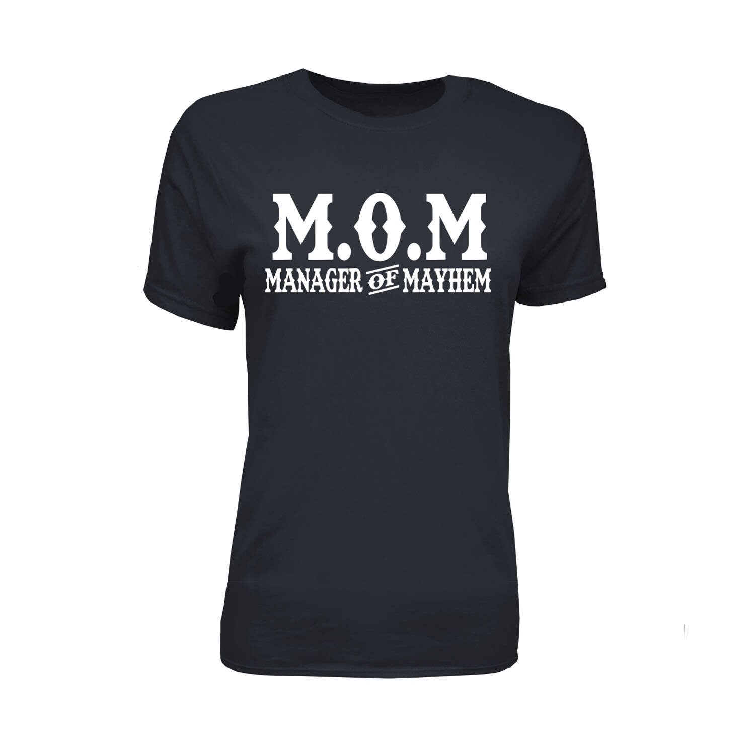 M.o.m Controller Of Mayhem T-Shirt - Damen Baumwolle Rundhalsausschnitt von funkyteesboutique