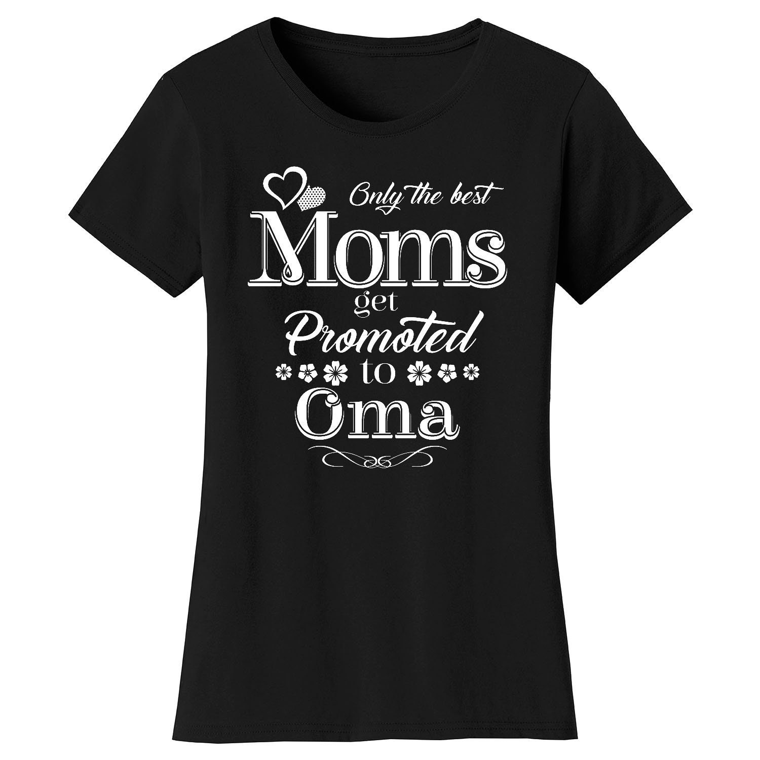Nur Die Besten Mamas Werden Zu Oma Crew Neck T-Shirts Befördert | Plus Größen Verfügbar von funkyteesboutique