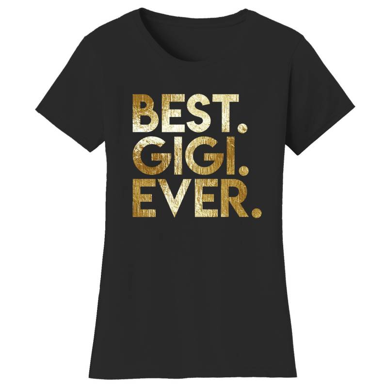 Women's Best Gigi Ever Foil T-Shirts Mit Rundhalsausschnitt Women's Best Gigi Ever Foil T-Shirts Mit Rundhalsausschnitt von funkyteesboutique