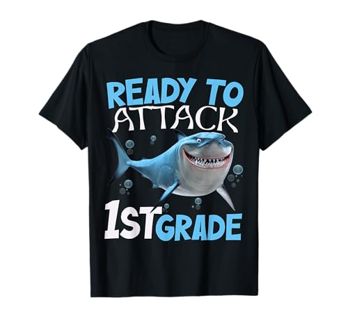 Shark Ready to Attack Kinder 1. Klasse Zweiter lustiger 1. Tag T-Shirt Shark Ready to Attack Kinder 1. Klasse Zweiter lustiger 1. Tag T-Shirt von funny Back To School gifts for kids Boys Girls