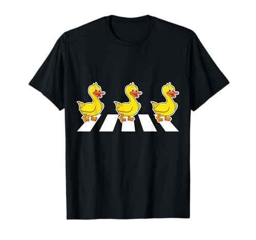 Lustige Enten, die die Straße überqueren, Hahn, Farmer, für Kinder, Herren T-Shirt von funny Ducks Tee for kids adult men women